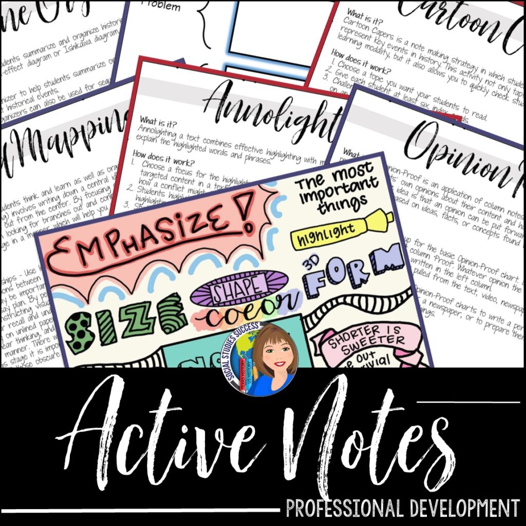 Active Notes! Professional Development Course - Social Studies Success
