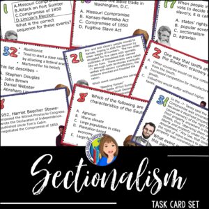 Sectionalism Activities Bundle - Social Studies Success