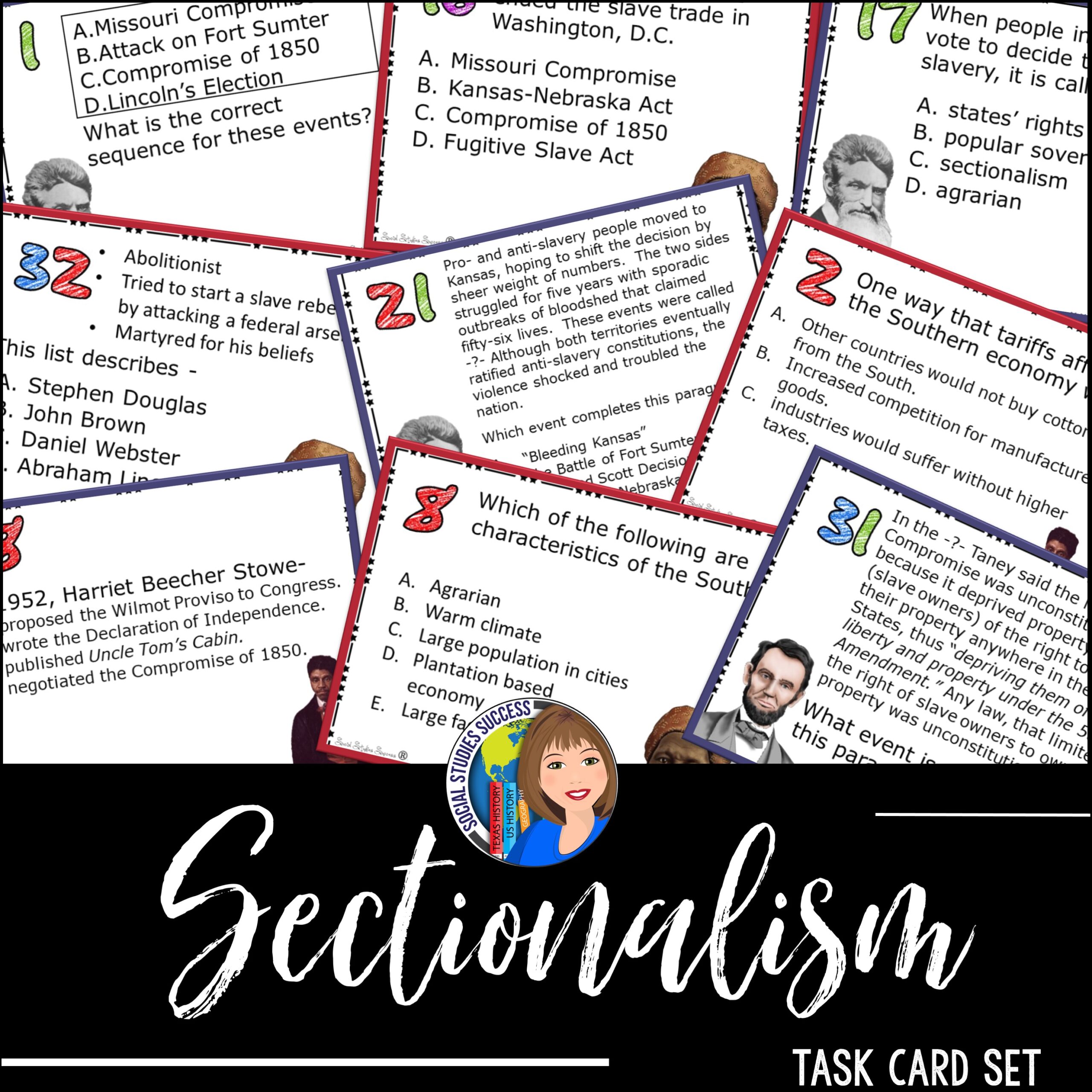 Sectionalism Task Cards